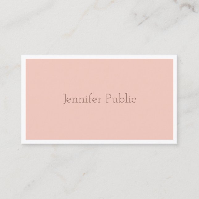 Elegant Modern Design Sophisticated Plain Luxury Business Card (Front)