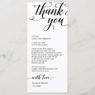 Elegant Modern Dinner Place Setting Thank You Card