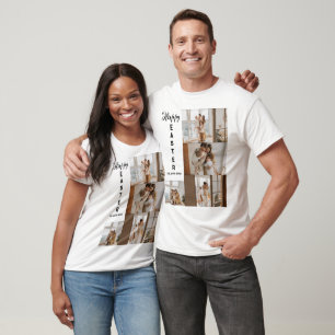 elegant modern Easter, family five photo collage T-Shirt