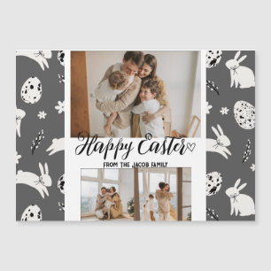 elegant modern Easter, family three photo collage