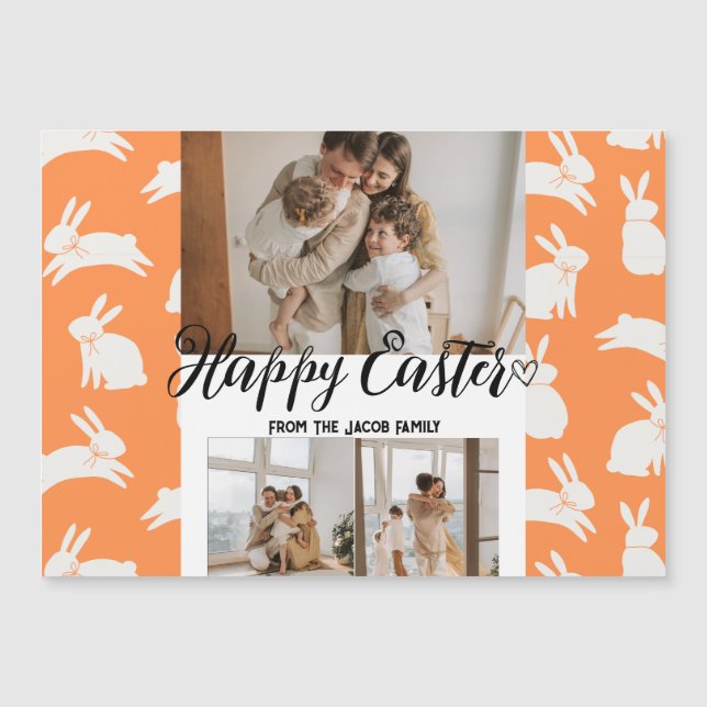 elegant modern Easter, family three photo collage  (Front)