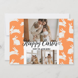 elegant modern Easter, family three photo collage  Holiday Card