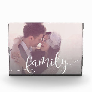 Elegant modern family overlay custom photo block
