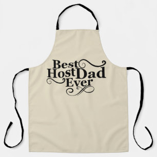 Elegant Modern Fathers Day Gift Best Host Dad Ever Apron