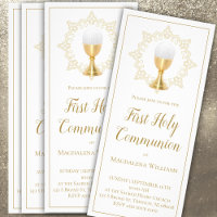 elegant modern First Holy Communion invitation