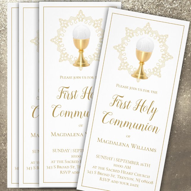 elegant modern First Holy Communion invitation (Creator Uploaded)