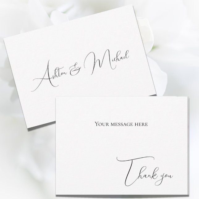 Elegant Modern Flat Thank You Card (Creator Uploaded)