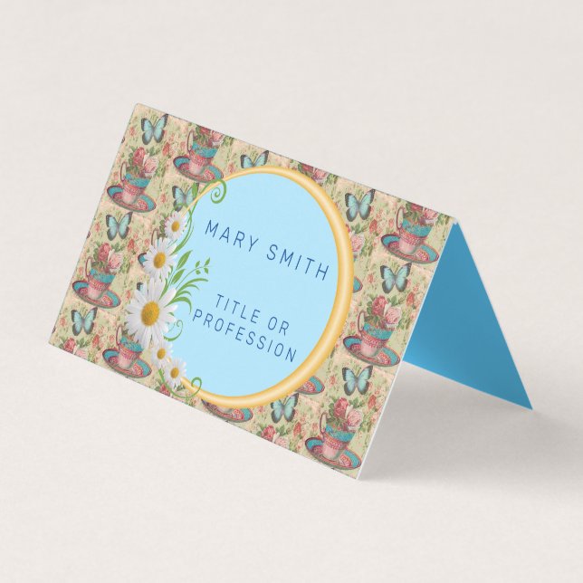 Elegant Modern Floral Business Card (Front)
