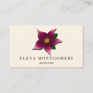 Elegant Modern Floral Business Card