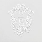 Elegant Modern Floral Crest Monogram Wedding