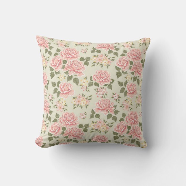 Elegant Modern Floral Cushion (Front)