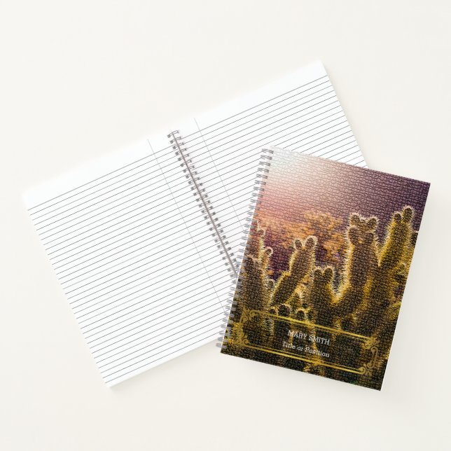 Elegant Modern Floral Gold Notebook (Inside)