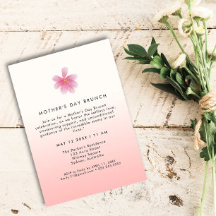Elegant modern Floral mother's day BRUNCH   Invitation