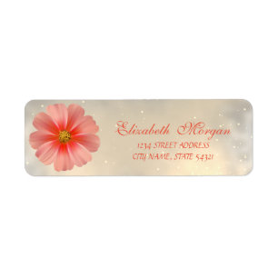 Elegant Modern Flower  Address Return Address Label
