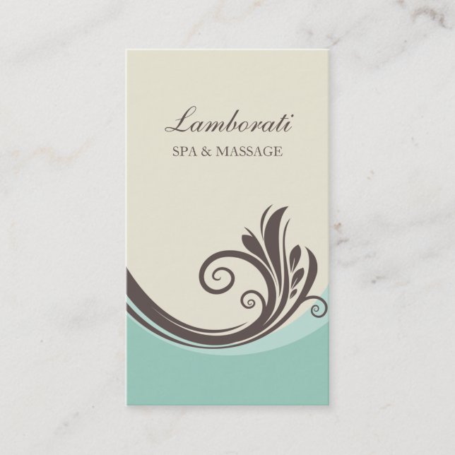 Elegant Modern Flower Floral Stylish Classy Retro Business Card (Front)