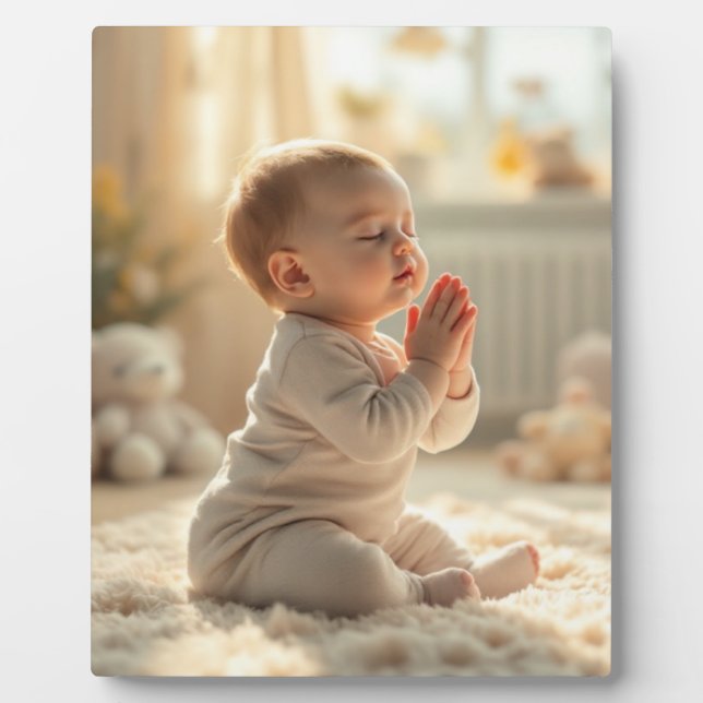 Elegant Modern Frameless Photo Display Plaque (Front)