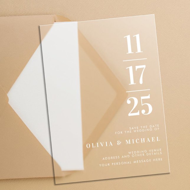 Elegant Modern Frosted Wedding Acrylic Invitations (Creator Uploaded)