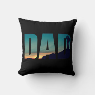 Elegant Modern Funny Fathers Day Gift Hiking Dad Cushion