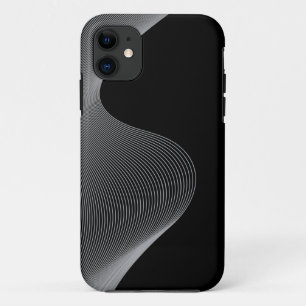 Elegant, modern, futuristic wave abstraction iPhone 11 case