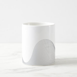 Elegant, modern, futuristic wave abstraction coffee mug