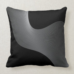 Elegant, modern, futuristic wave abstraction cushion