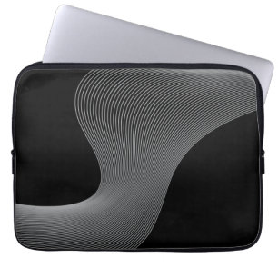Elegant, modern, futuristic wave abstraction laptop sleeve