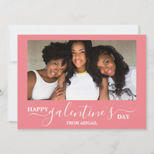 Elegant Modern galentine's day Best Friends photo Holiday Card