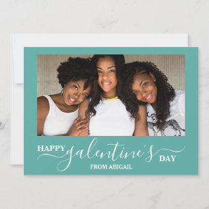 Elegant Modern galentine's day Best Friends photo Holiday Card