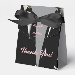 Elegant Modern Gay Men Wedding Favour Box