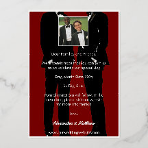 Elegant Modern Gay Men Wedding Gold