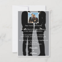 Elegant Modern Gay Men Wedding Photo