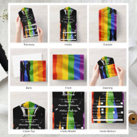 Elegant Modern Gay Men Wedding Rainbow