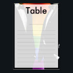 Elegant Modern Gay Men Wedding Rainbow Guest List Table Number<br><div class="desc">The Gay Men Wedding Elegant Modern collection offers a complete suite of coordinating stationery and accessories designed for two grooms. Two grooms in classic black tuxedos against a vibrant rainbow Pride flag, with bold brush script typography that brings a retro-nostalgic edge to a modern celebration. Every piece is fully customizable...</div>