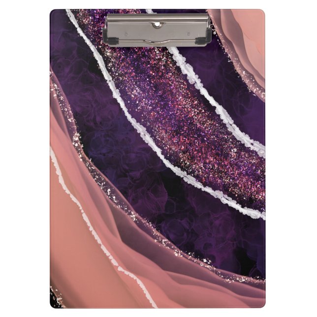 Elegant Modern Gemstone  Clipboard (Front)