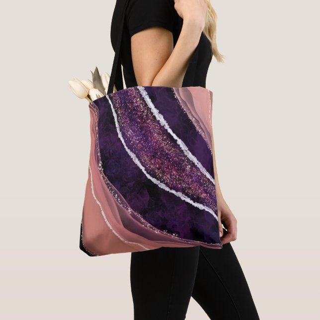 Elegant Modern Gemstone Tote Bag (Close Up)