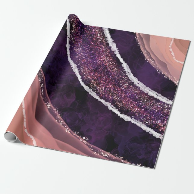 Elegant Modern Gemstone  Wrapping Paper (Unrolled)
