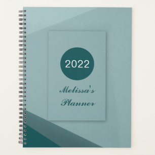 Elegant Modern Geometric Script 2022 Personalised Planner