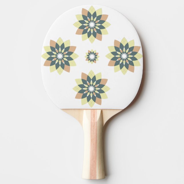 Elegant Modern Geometric Star Bursts Ping Pong Paddle (Front)