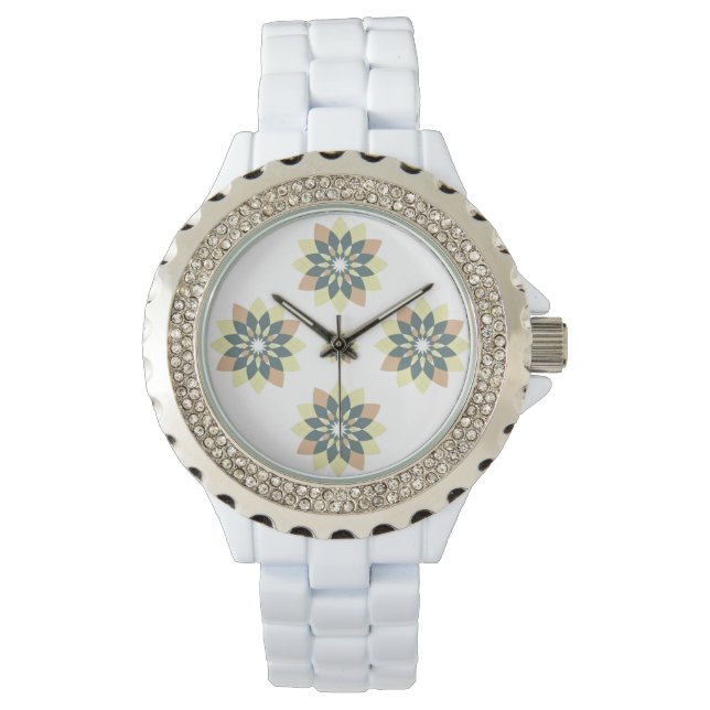 Elegant Modern Geometric Star Bursts Watch (Front)