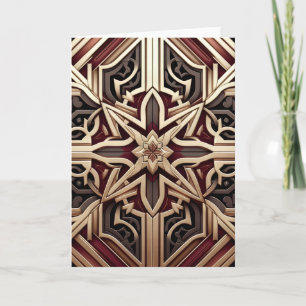 Elegant Modern Geometric Star Patterned Card