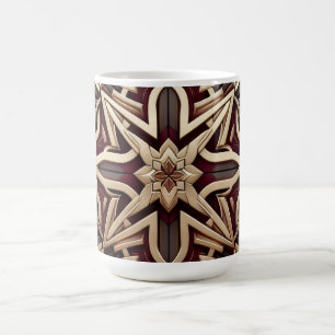 Elegant Modern Geometric Star Patterned Coffee Mug