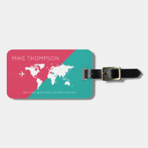 elegant, modern & geometric travel luggage tag