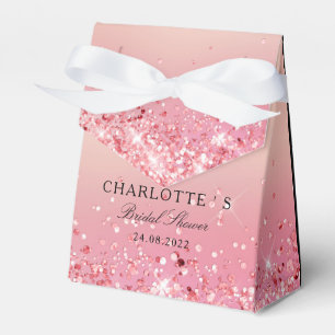 Elegant Modern Glitter Bridal Shower Geschenkscha Favour Box