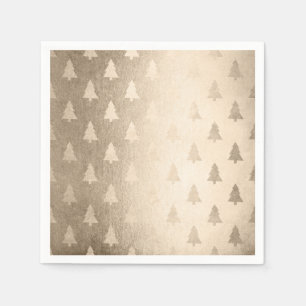 Elegant modern gold Christmas tree pattern Napkin