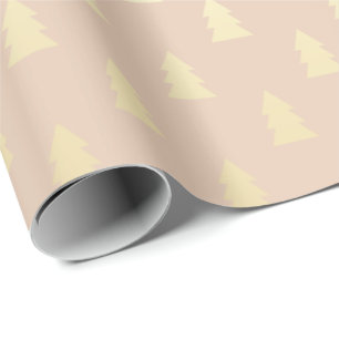 Elegant & Modern Gold Christmas Tree Pattern Wrapping Paper