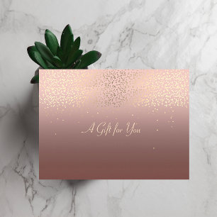 Elegant Modern Gold Confetti Discount Card