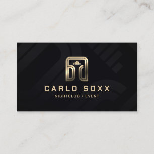 Elegant modern gold dark logo business card