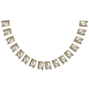 Elegant Modern Gold Decorative Bunting Flag