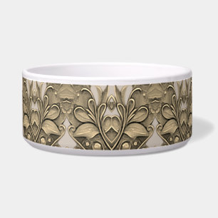 Elegant Modern Gold Decorative Ceramic Pet Bowl