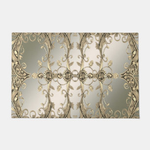 Elegant Modern Gold Decorative Doormat